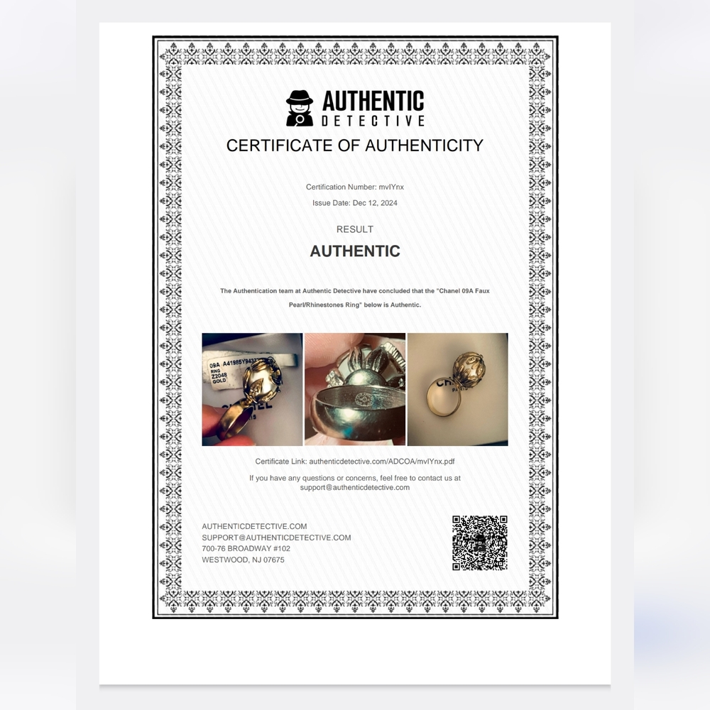 LOLLIPUFF AUTHENTICITY CERT. 12/4 ••Authentic Detective Certificate 12/12